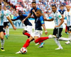 W杯2018フランス対アルゼンチンエムバペ選手