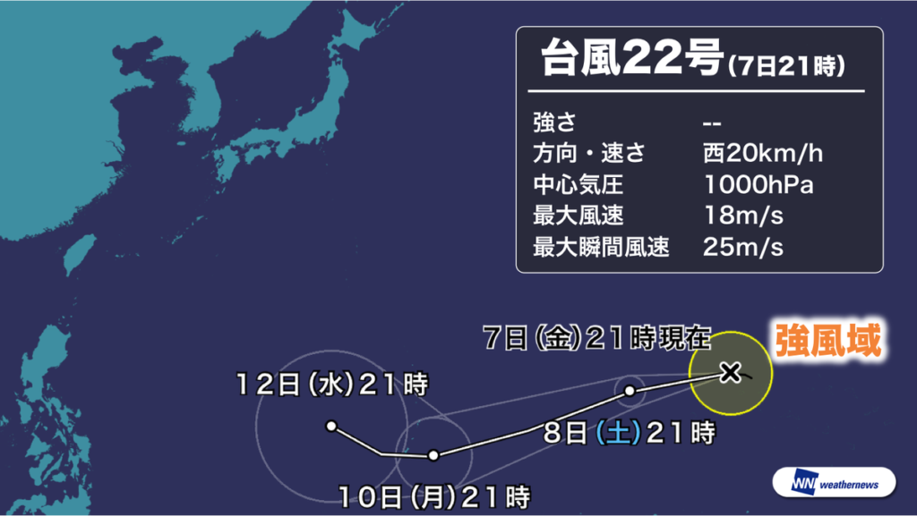 台風21号マンクットの進路予想
